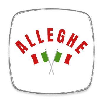 Alleghe Italian Flags - Square fridge magnet - white - Front