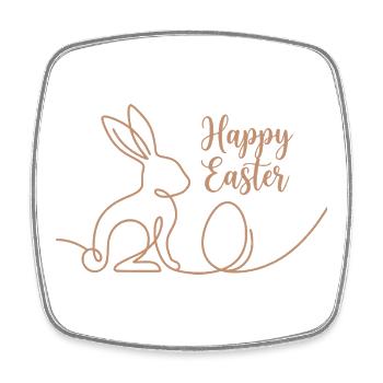 Happy Easter, Cute Bunny Easter Hoodie - Viereckiger Kühlschrankmagnet - Weiß - Vorne