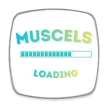 Graphique de barres de charge musculaire - Magnet carré - blanc - Devant