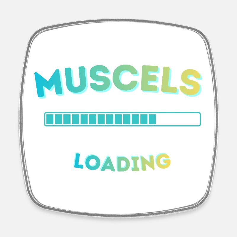Graphique de barres de charge musculaire - Magnet carré - blanc