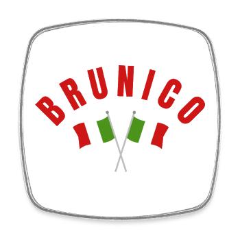 Brunico a franchi les drapeaux italiens - Magnet carré - blanc - Devant