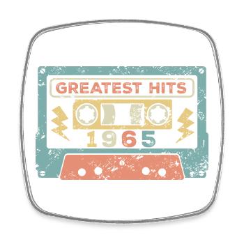 Vintage 1965 - Square fridge magnet - white - Front
