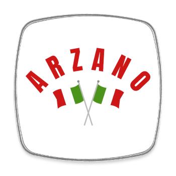 Arzano Italian Flags  - Square fridge magnet - white - Front