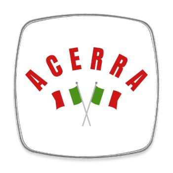 Acerra a franchi les drapeaux italiens - Magnet carré - blanc - Devant