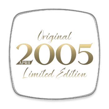 21st Birthday Gift Husband Original April 2005 - Square fridge magnet - white - Front