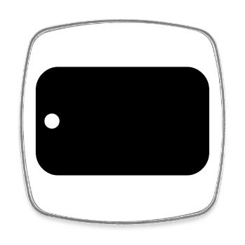Military Dog tags - Square fridge magnet - white - Front