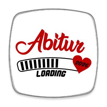 T-shirt Abitur 2026 Heart Design - Magnet carré - blanc - Devant