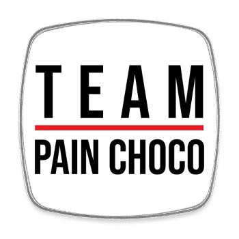 Team pain choco - Magnet carré - blanc - Devant