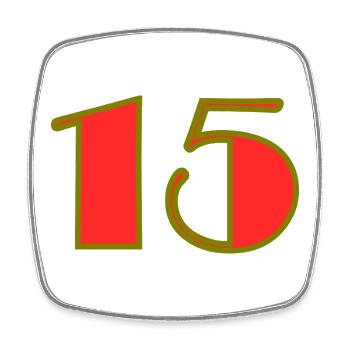 15. 15 YEARS. 15th ANNIVERSARY. 15 YEAR ANNIVERSARY. - Square fridge magnet - white - Front
