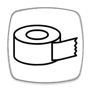 Masking Tape Craft Icon - Square fridge magnet - white - Front