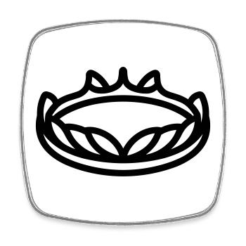 Diadem - Viereckiger Kühlschrankmagnet - Weiß - Vorne