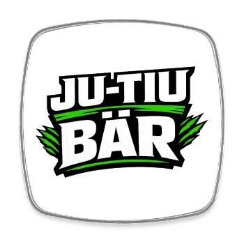 Ju-Tiu Bär – Jeu de mots pour créateurs et réseaux sociaux - Magnet carré - blanc - Devant