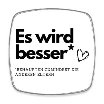 It gets better - Square fridge magnet - white - Front