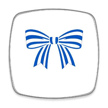 Ellada Loop - Square fridge magnet - white - Front