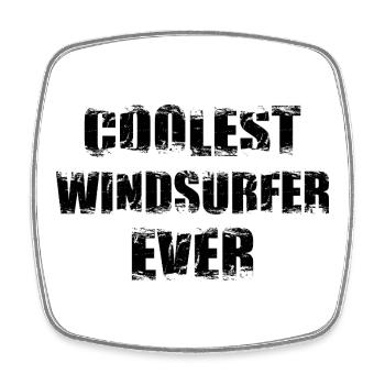 Coolest windsurfer ever - Square fridge magnet - white - Front