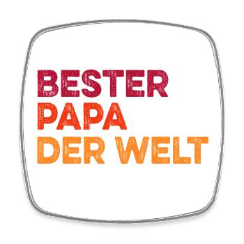 Bester Papa der Welt Vatertag lustig - Viereckiger Kühlschrankmagnet - Weiß - Vorne
