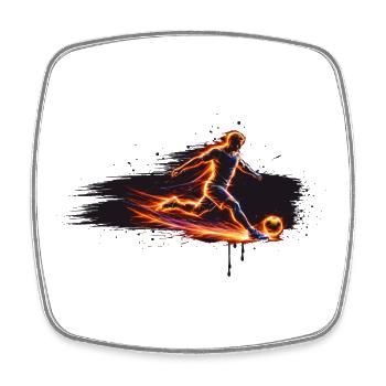 Soccer Player Energy Sport Design - Square fridge magnet - white - Front