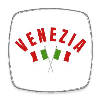 Venezia Italian Flags Emblem - Square fridge magnet - white - Front