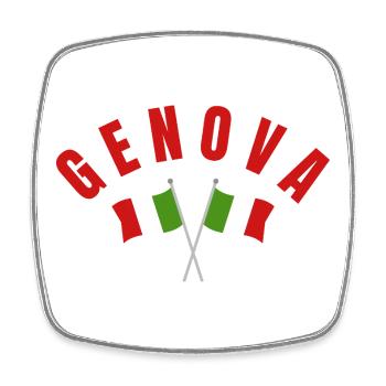 Genova Italian Flags - Square fridge magnet - white - Front