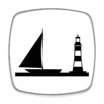 Voile - Magnet carré - blanc - Devant