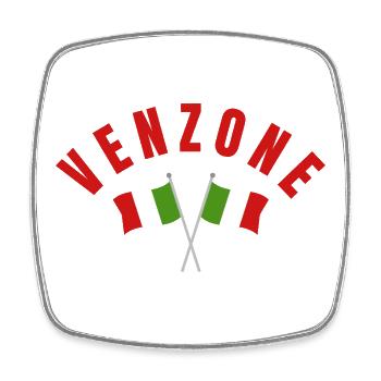 Venzone Italian Flags  - Square fridge magnet - white - Front