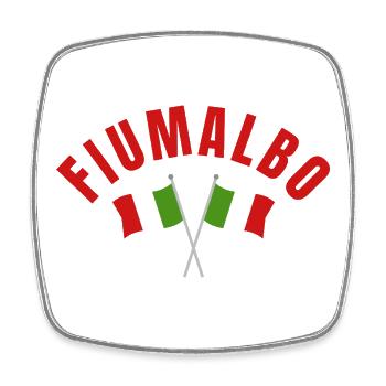 Fiumalbo Italian Flags Emblem - Square fridge magnet - white - Front