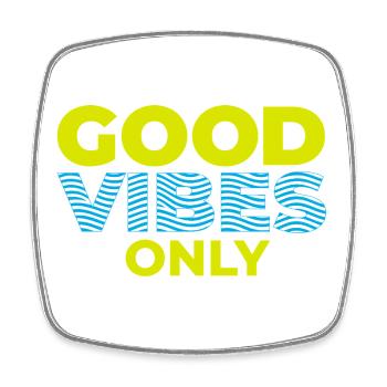 GOOD_VIBES_ONLY_Color - Magnet carré - blanc - Devant