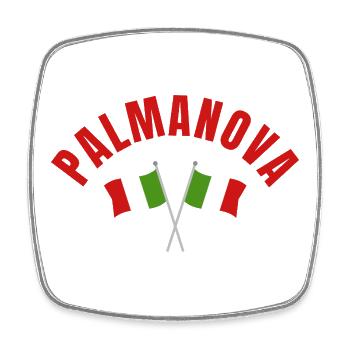 Palmanova-Italien-Flaggen - Viereckiger Kühlschrankmagnet - Weiß - Vorne