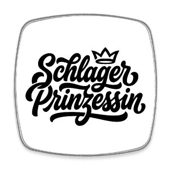 Schlagerprinzessin - Viereckiger Kühlschrankmagnet - Weiß - Vorne