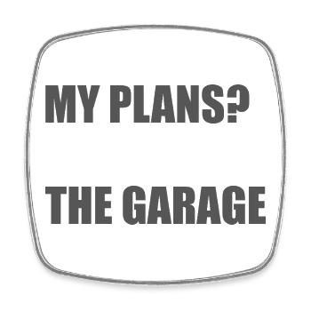 My plans? Car lover car guy mechanic - Viereckiger Kühlschrankmagnet - Weiß - Vorne
