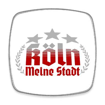 Cologne my city - Square fridge magnet - white - Front