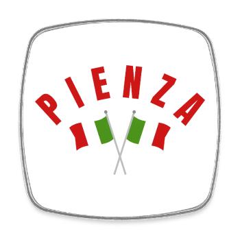 Pienza Italian Flags Emblem - Square fridge magnet - white - Front
