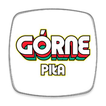 Górne Piła. Name des Retro-Bezirks - Viereckiger Kühlschrankmagnet - Weiß - Vorne