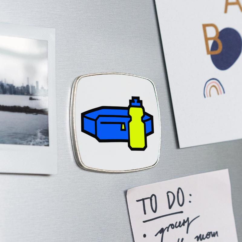 Square fridge magnet
