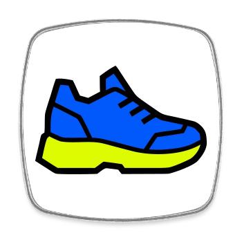 Moderner Laufschuh Sneaker - Viereckiger Kühlschrankmagnet - Weiß - Vorne
