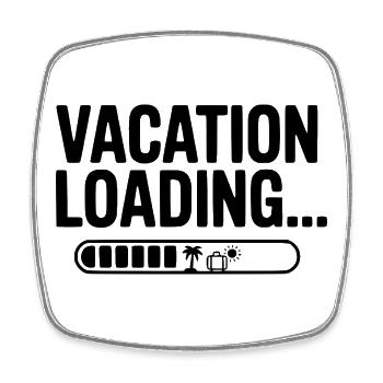 Vacation Loading... - Square fridge magnet - white - Front