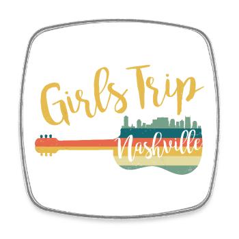 Girls Trip Nashville Guitar - Square fridge magnet - white - Front