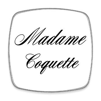 Madame Coquette Elegance Women - Square fridge magnet - white - Front