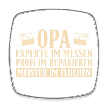 Handwerker Opa - Lustiges Heimwerker Vatertag - Viereckiger Kühlschrankmagnet - Weiß - Vorne