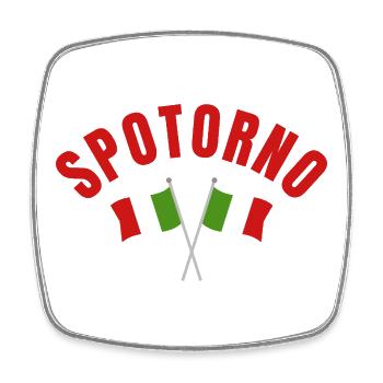 Spotorno Italian Flags  - Square fridge magnet - white - Front