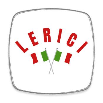 Lerici a franchi les drapeaux italiens - Magnet carré - blanc - Devant