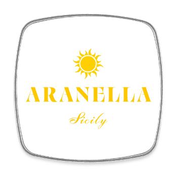 Aranella Sicily Sun - Square fridge magnet - white - Front