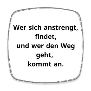 Erfolg & Fleiß: Wer sucht, der findet - Viereckiger Kühlschrankmagnet - Weiß - Vorne