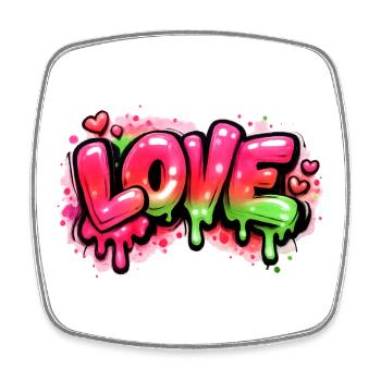Love - Square fridge magnet - white - Front
