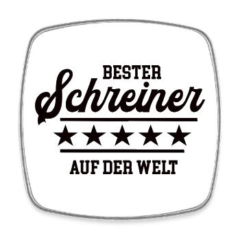 Schreiner Bester Handwerker Schreinerei - Viereckiger Kühlschrankmagnet - Weiß - Vorne