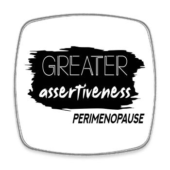 Une plus grande affirmation Périménopause - Magnet carré - blanc - Devant