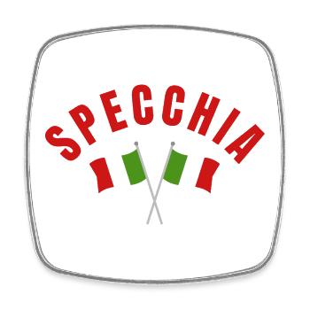 Speccchia Italian Flags Emblem - Square fridge magnet - white - Front