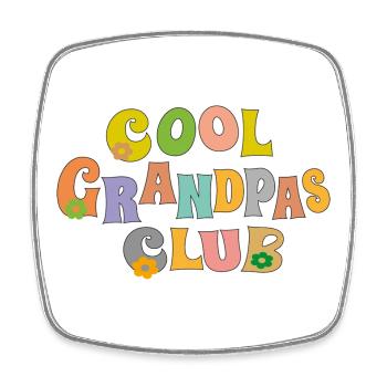 Club des grands-parents cool - Magnet carré - blanc - Devant