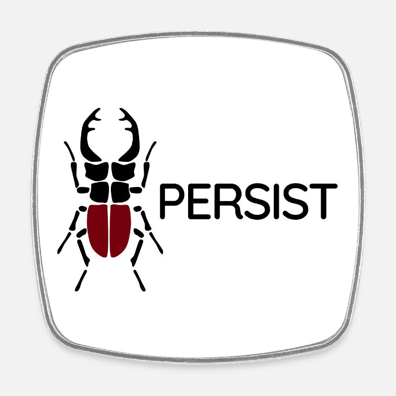 Stagbeetle - Persist - Square fridge magnet - white