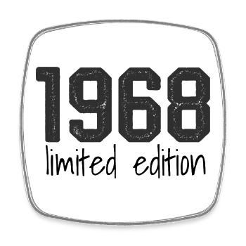 1968 Limited Edition Retro Geburtstag Jahrgang Des - Viereckiger Kühlschrankmagnet - Weiß - Vorne
